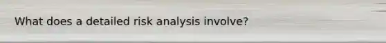 What does a detailed risk analysis involve?