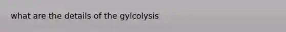 what are the details of the gylcolysis