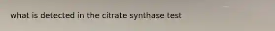 what is detected in the citrate synthase test