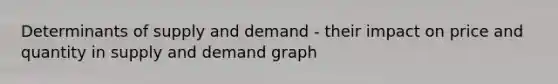 Determinants of supply and demand - their impact on price and quantity in supply and demand graph