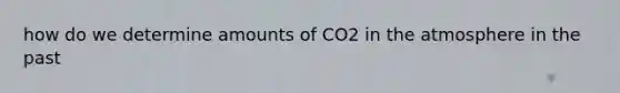 how do we determine amounts of CO2 in the atmosphere in the past