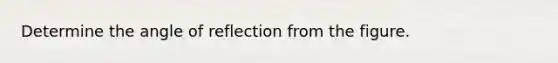 Determine the angle of reflection from the figure.