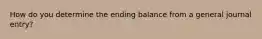 How do you determine the ending balance from a general journal entry?