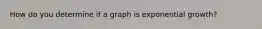 How do you determine if a graph is exponential growth?