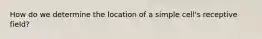 How do we determine the location of a simple cell's receptive field?