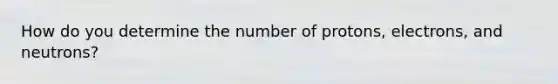 How do you determine the number of protons, electrons, and neutrons?