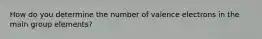 How do you determine the number of valence electrons in the main group elements?