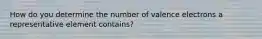 How do you determine the number of valence electrons a representative element contains?