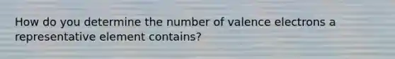 How do you determine the number of valence electrons a representative element contains?