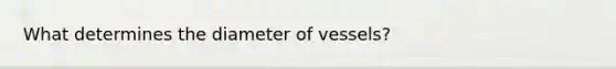 What determines the diameter of vessels?