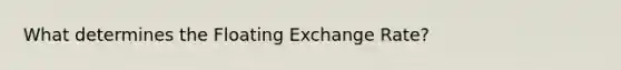 What determines the Floating Exchange Rate?