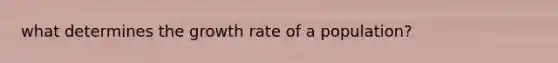 what determines the growth rate of a population?