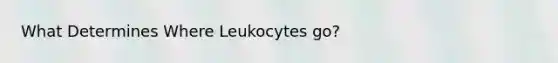 What Determines Where Leukocytes go?