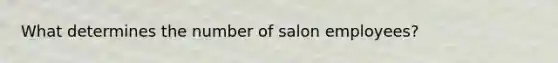 What determines the number of salon employees?