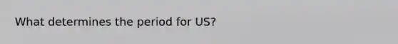 What determines the period for US?