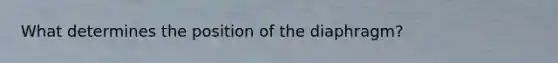 What determines the position of the diaphragm?