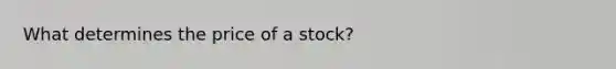 What determines the price of a stock?