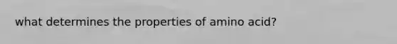 what determines the properties of amino acid?