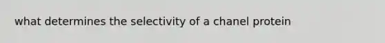 what determines the selectivity of a chanel protein