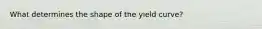 What determines the shape of the yield curve?