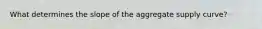 What determines the slope of the aggregate supply curve?