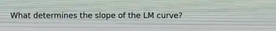 What determines the slope of the LM curve?