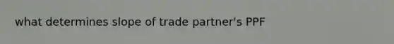 what determines slope of trade partner's PPF
