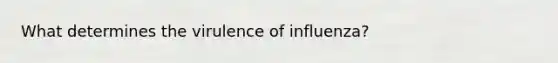 What determines the virulence of influenza?