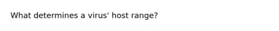 What determines a virus' host range?