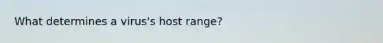 What determines a virus's host range?