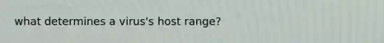 what determines a virus's host range?