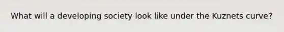 What will a developing society look like under the Kuznets curve?