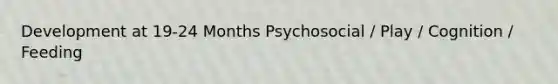 Development at 19-24 Months Psychosocial / Play / Cognition / Feeding