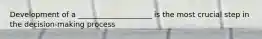 Development of a ____________________ is the most crucial step in the decision-making process