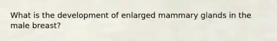 What is the development of enlarged mammary glands in the male breast?