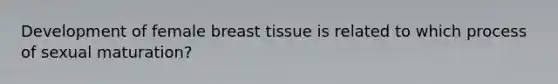 Development of female breast tissue is related to which process of sexual maturation?