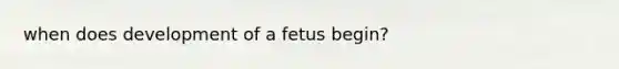 when does development of a fetus begin?