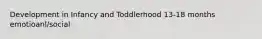 Development in Infancy and Toddlerhood 13-18 months emotioanl/social