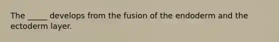 The _____ develops from the fusion of the endoderm and the ectoderm layer.