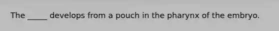 The _____ develops from a pouch in the pharynx of the embryo.