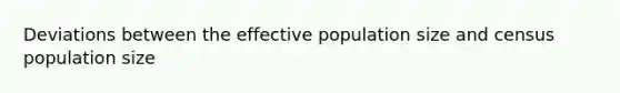 Deviations between the effective population size and census population size