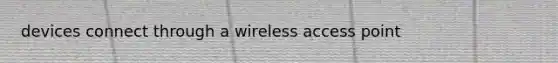 devices connect through a wireless access point