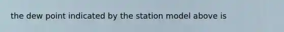 the dew point indicated by the station model above is