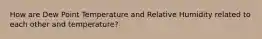 How are Dew Point Temperature and Relative Humidity related to each other and temperature?