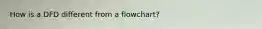 How is a DFD different from a flowchart?