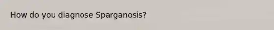 How do you diagnose Sparganosis?