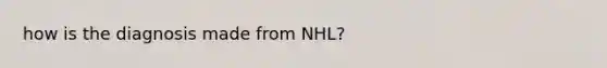 how is the diagnosis made from NHL?