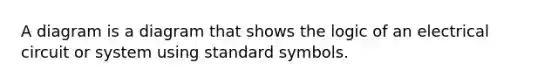 A diagram is a diagram that shows the logic of an electrical circuit or system using standard symbols.