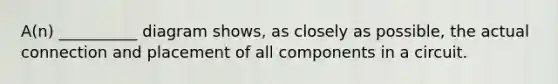 A(n) __________ diagram shows, as closely as possible, the actual connection and placement of all components in a circuit.