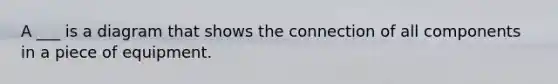 A ___ is a diagram that shows the connection of all components in a piece of equipment.